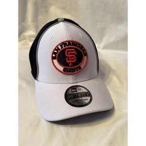 New Era 39Thirty Nine San Francisco Giants Mens Hat L/XL White Black Trucker Cap